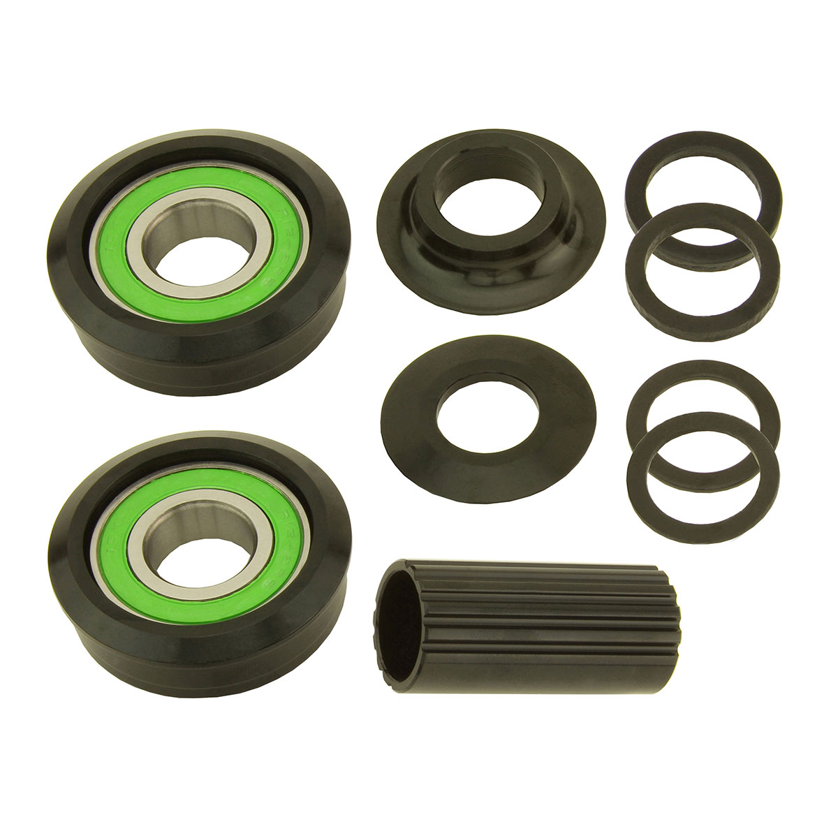 Alloy Bottom Bracket Set American 21A 19mm Kit Black.
